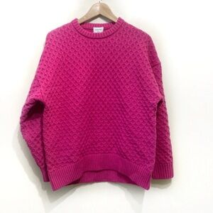 Sunday Best Peggy Sweater Size XS Fuchsia Pink Merino Wool